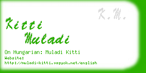kitti muladi business card